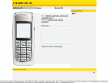 Tablet Screenshot of freebiesms.com